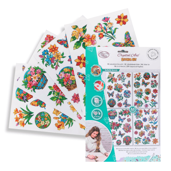 Butterfly Beauty Crystal Art Sticker Set