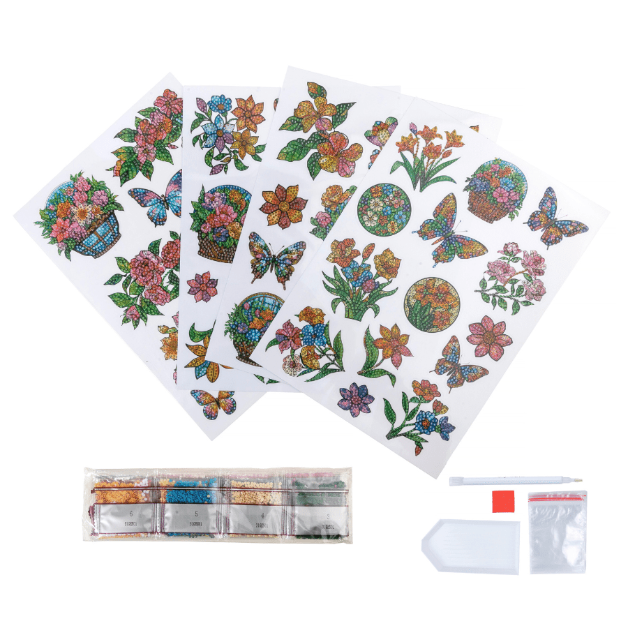 Butterfly Beauty Crystal Art Sticker Set