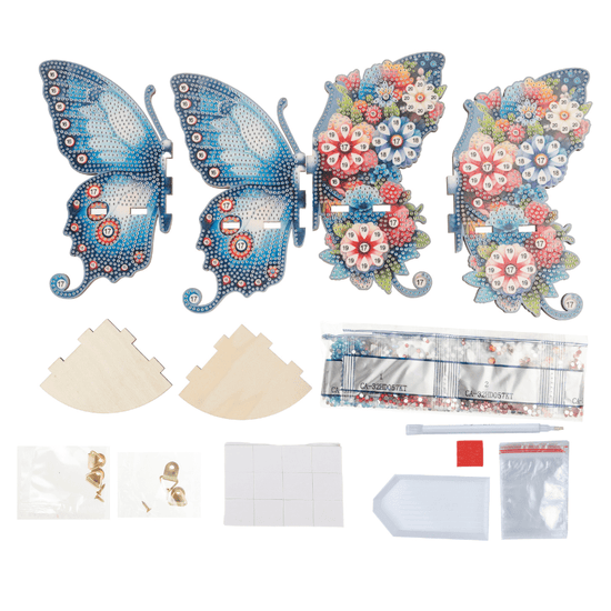 Butterfly Wall Corner Crystal Art Wooden Decoration