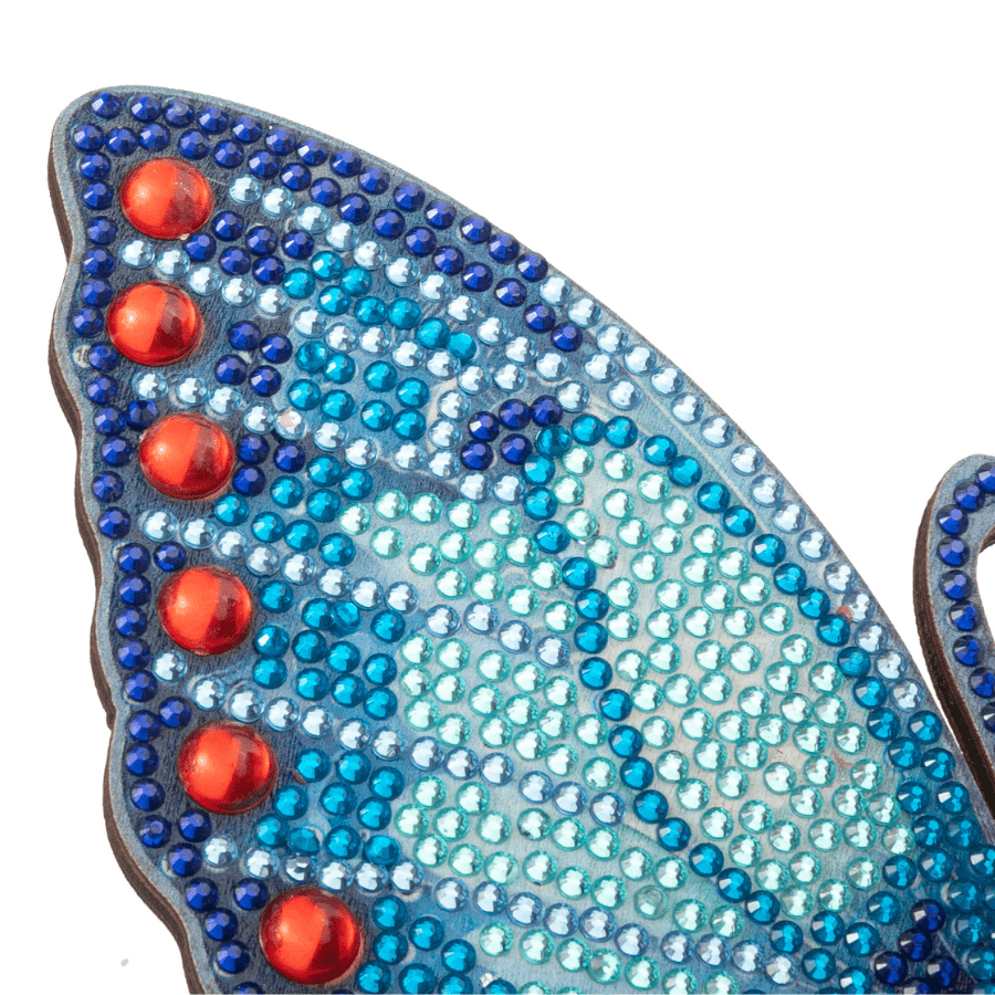 Butterfly Wall Corner Crystal Art Wooden Decoration