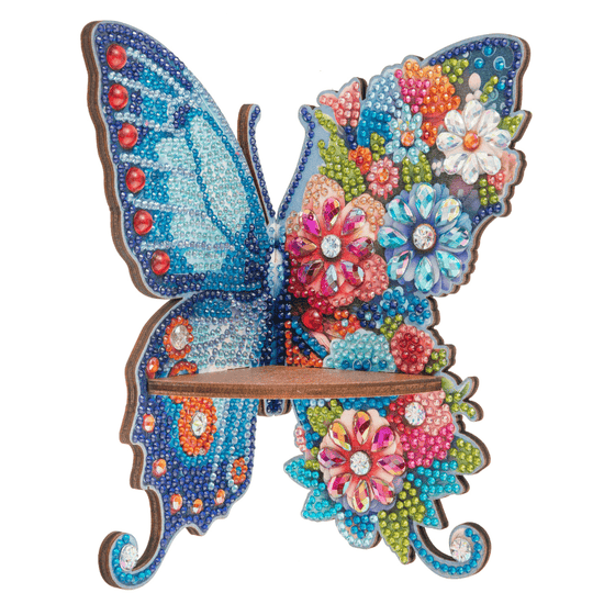 Butterfly Wall Corner Crystal Art Wooden Decoration