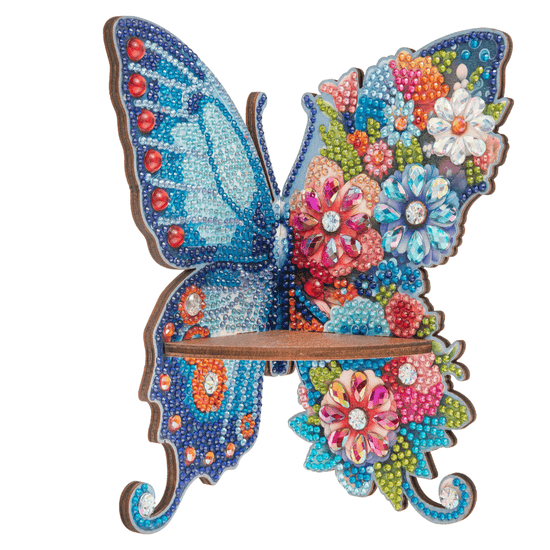 Butterfly Wall Corner Crystal Art Wooden Decoration