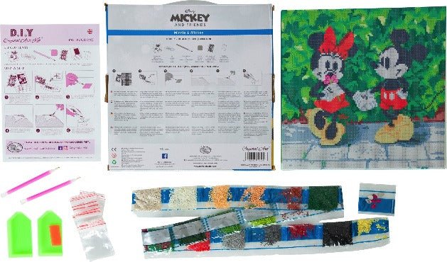 "Minnie and Mickey" Crystal Art Kit 30x30cm