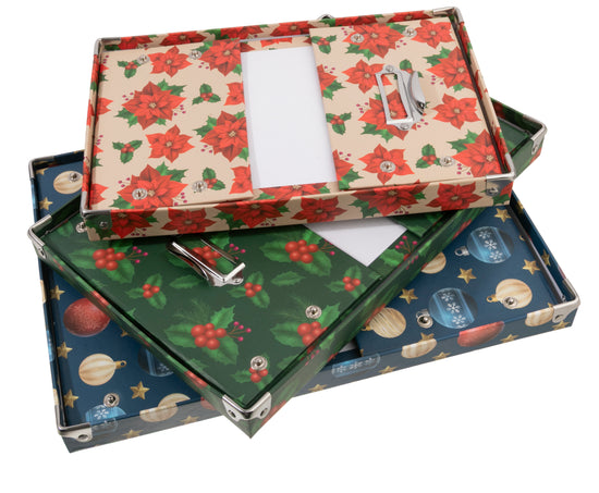 Festive Foldable Storage Boxes 3 x Pieces – Craft Buddy