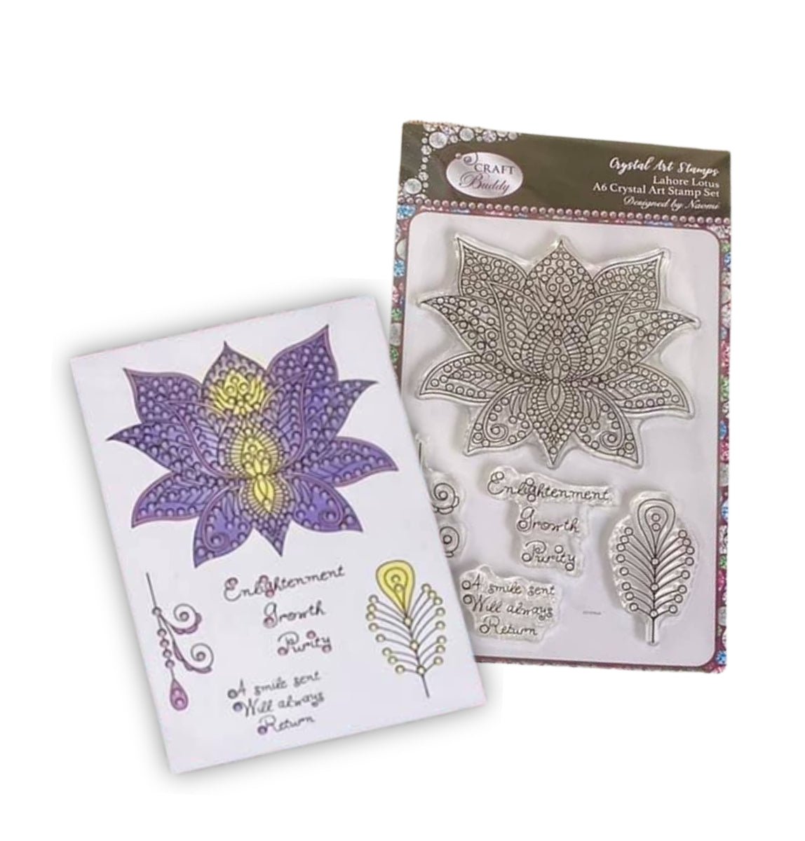 Craft Buddy Crystal Art Lahore Lotus A6 Stamp set