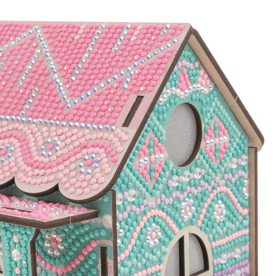 Candy Cotton Cottage 3D Crystal Art LED Buildable Scene Kit