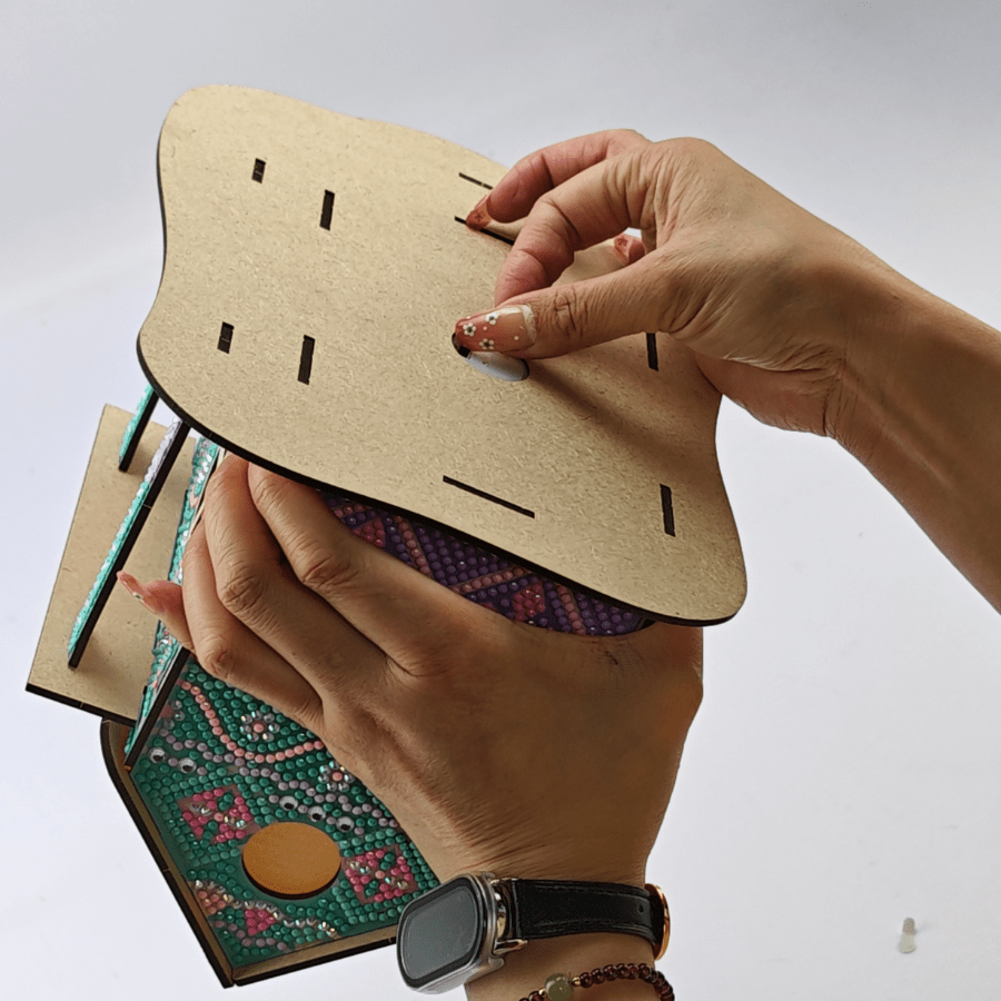 Candy Cotton Cottage 3D Crystal Art LED Buildable Scene Kit