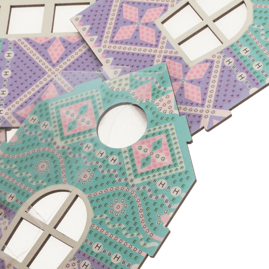 Candy Cotton Cottage 3D Crystal Art LED Buildable Scene Kit