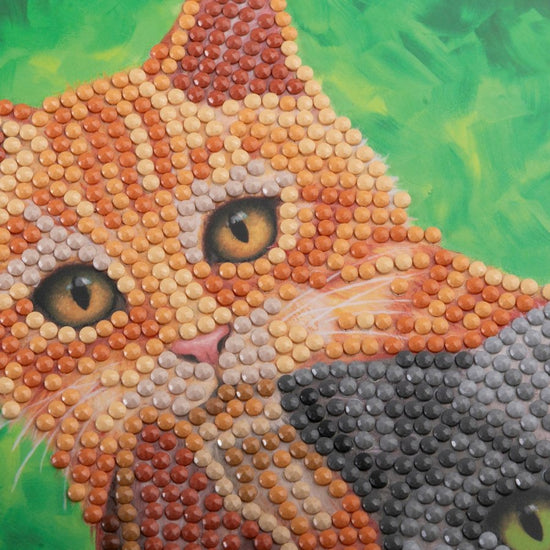 "Cat Portrait" Crystal Art Card Close Up