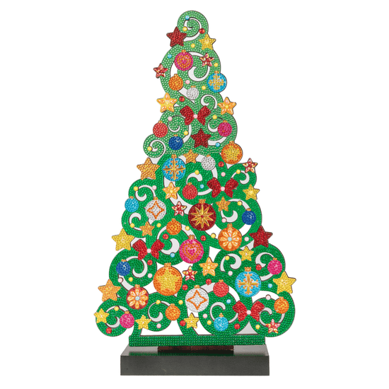 Christmas Tree Crystal Art Wooden Decoration complete