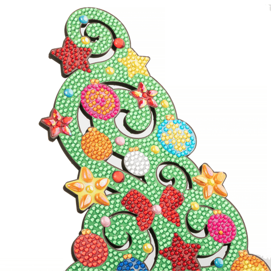 Christmas Tree Crystal Art Wooden Decoration gems