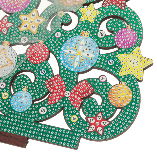 Christmas Tree Crystal Art Wooden Decoration template