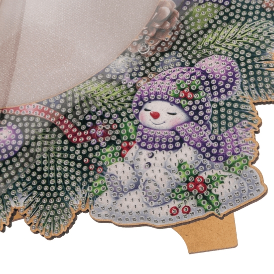 Christmas Wreath Crystal Art LED 3D Buildable Kit 2