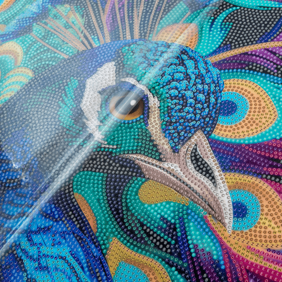 Colourful Peacock Crystal Art Framed Canvas Kit 40x50cm