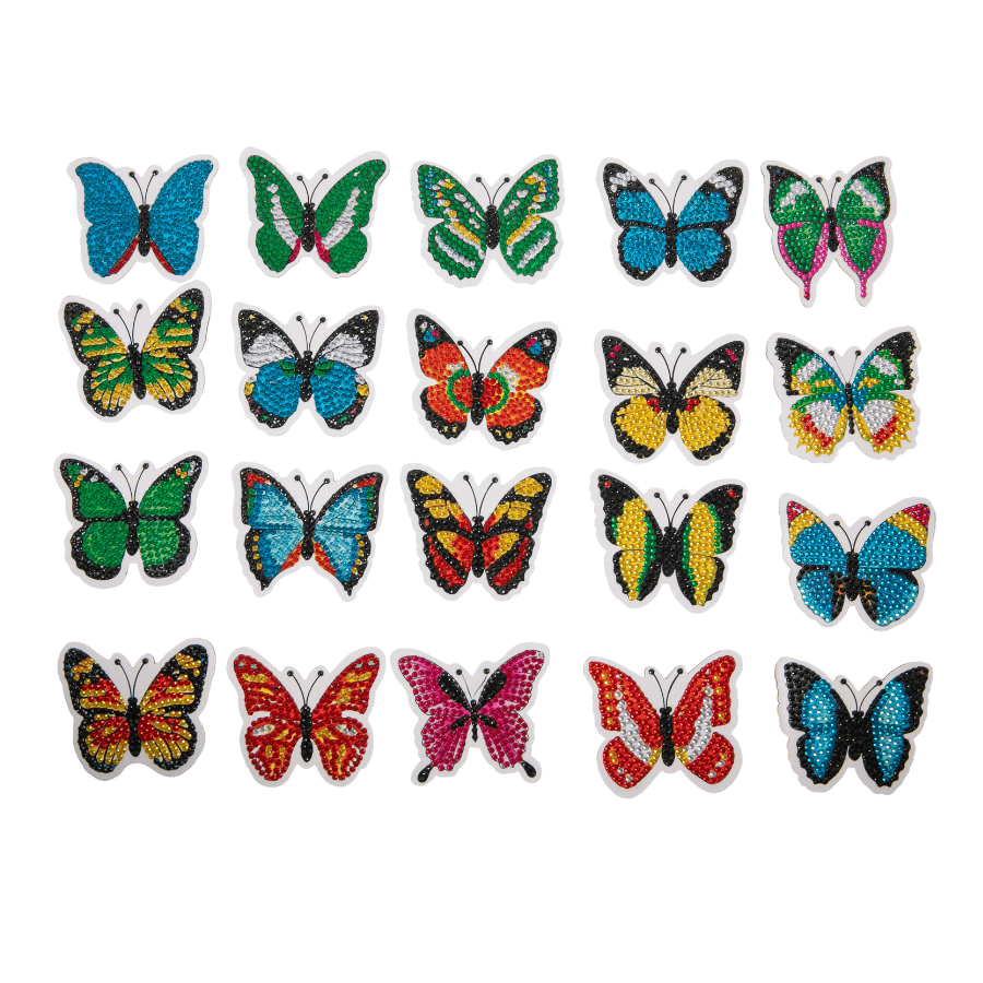 Crystal Art Butterflies Magnet Sticker Kit x 20