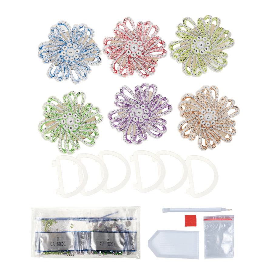 Crystal Art Napkin Ring Set 1