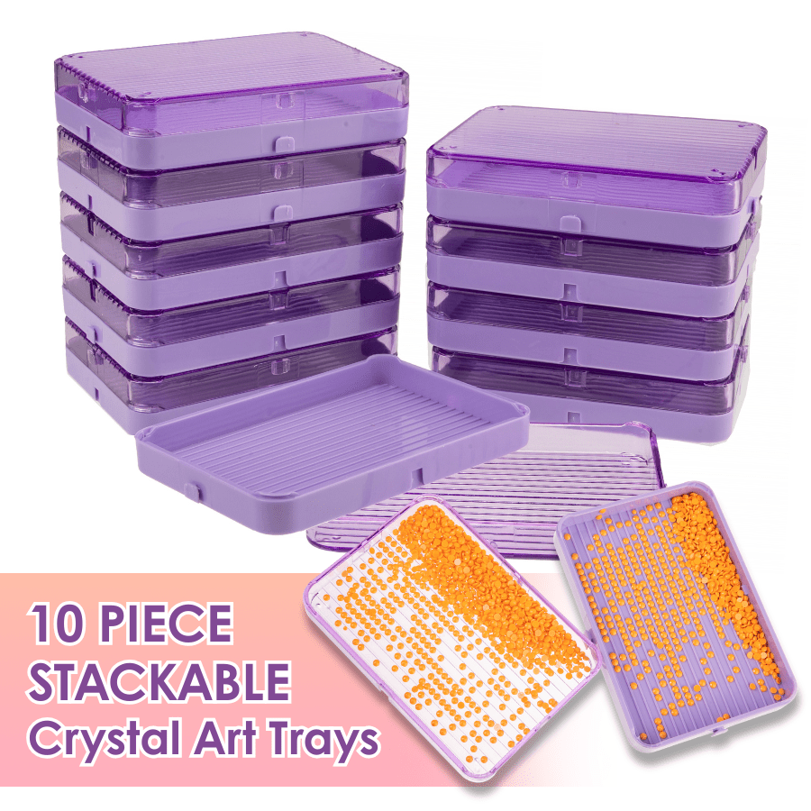 Crystal Art Stackable Gem Tray 10 Pieces – Craft Buddy