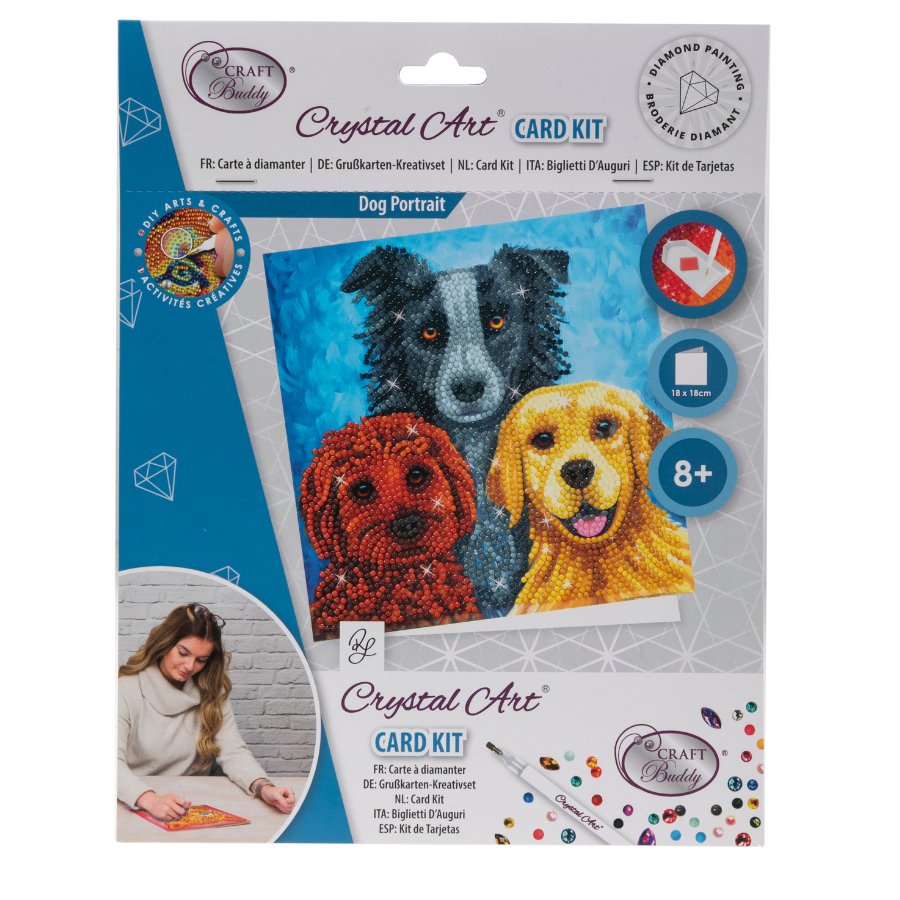 "Dog Portrait" Crystal Art Card Front Packaging