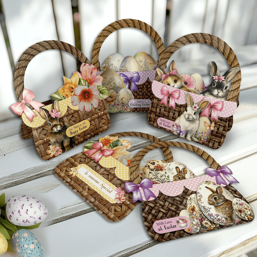 Easter Baskets Craft Buddy Card Papercrafting Kit 6