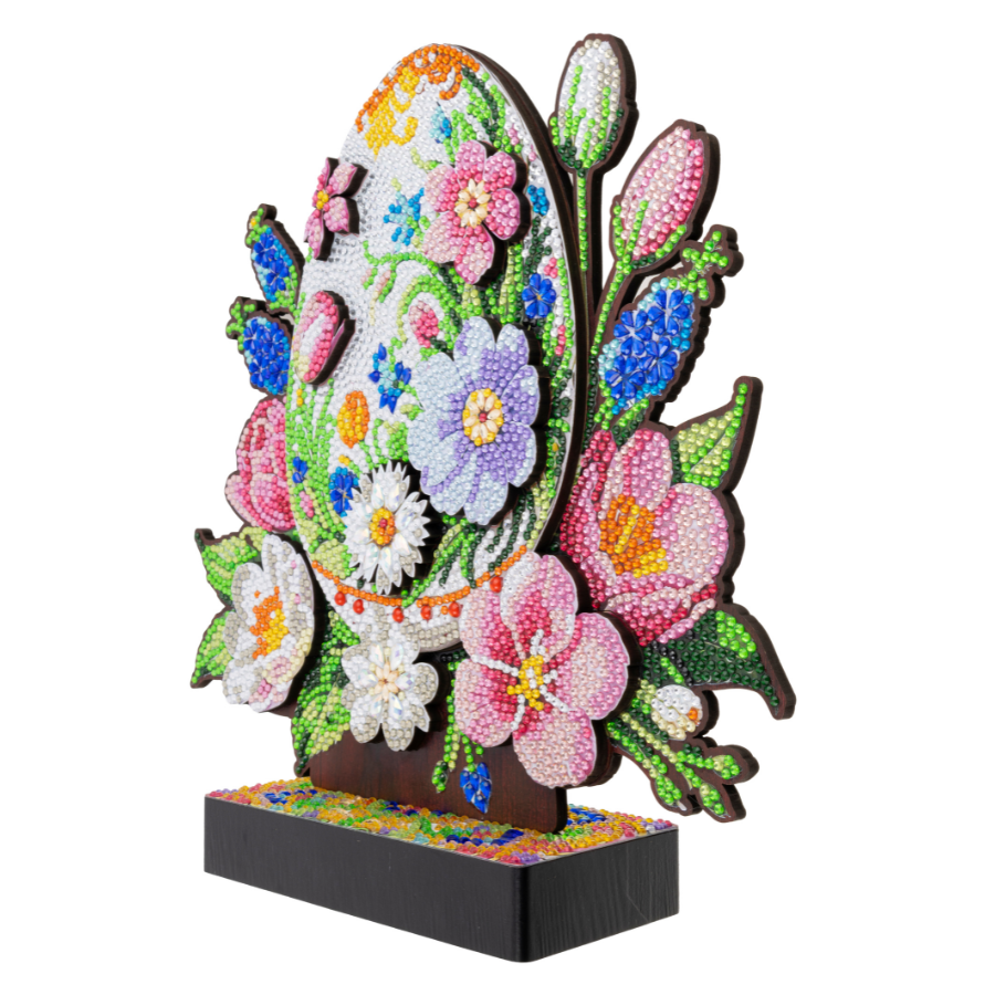 Easter Blooms Crystal Art Wooden Decoration Kit