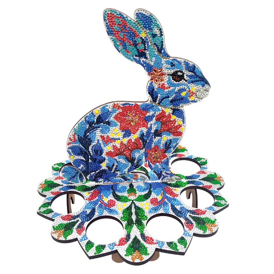 Easter Crystal Rabbit Easter Bunny Egg Holder Crystal Art Decoration Kit – Craft Buddy