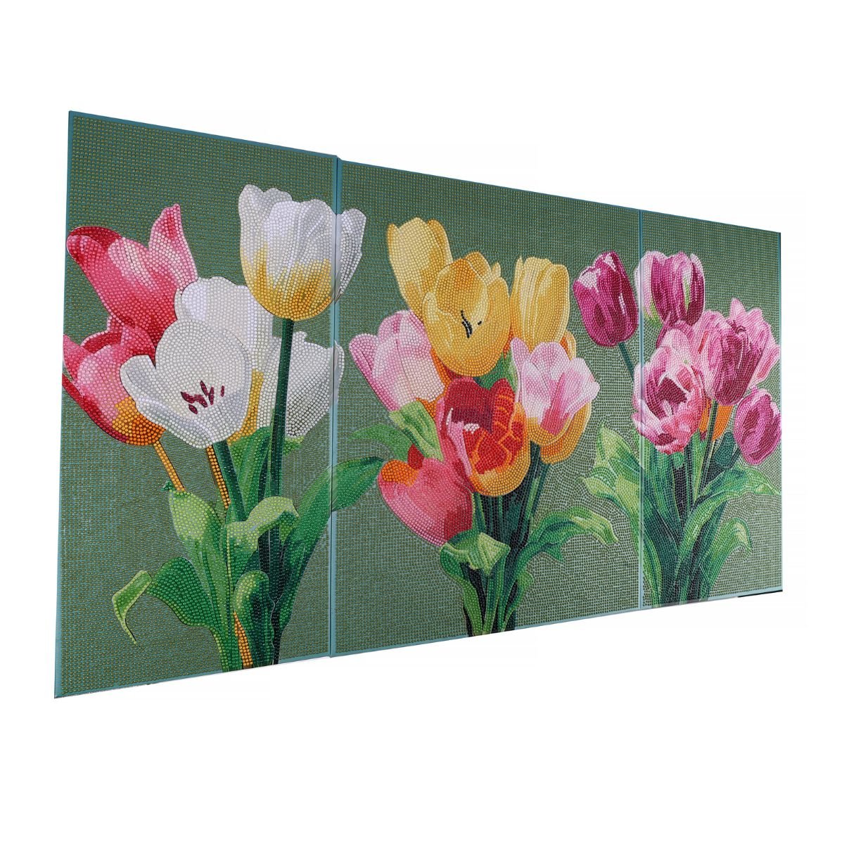 Echoes of spring diamond art triptych side