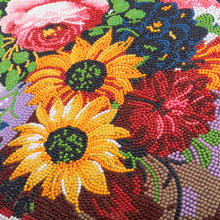 Elegant Blooms Crystal Art Framed Canvas Kit 50x40cm