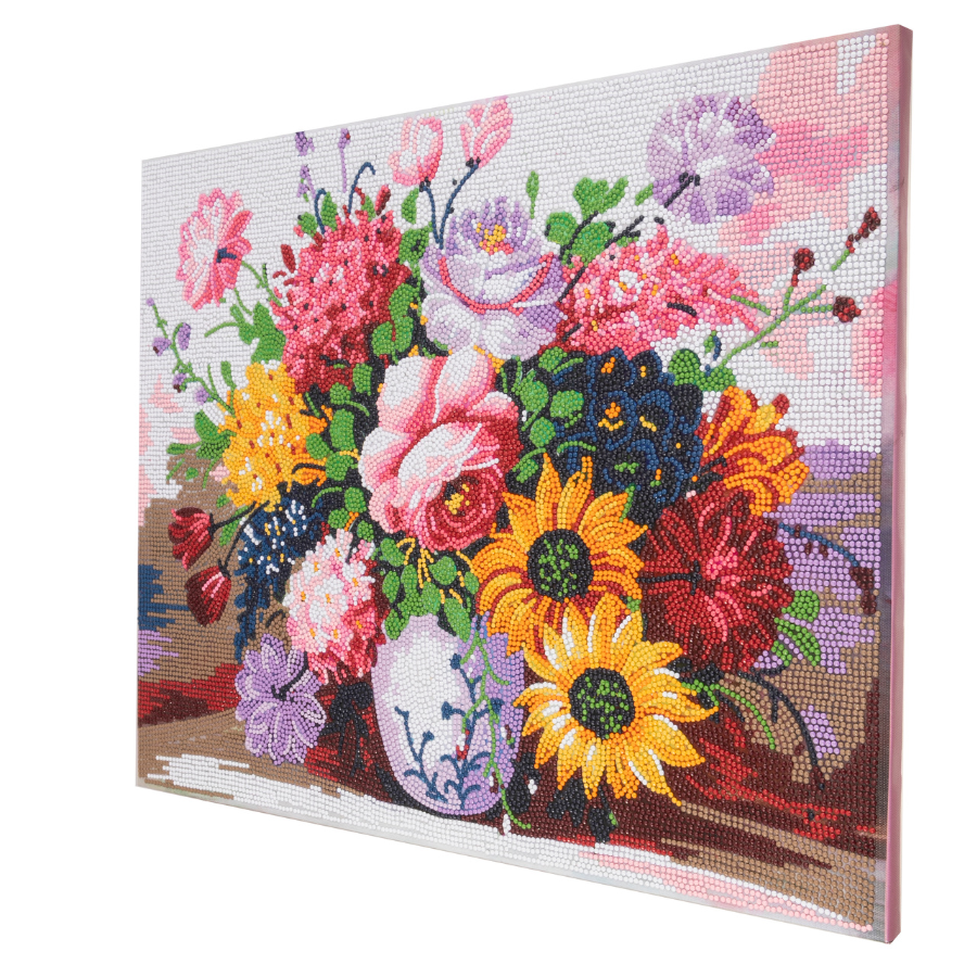 Elegant Blooms Crystal Art Framed Canvas Kit 50x40cm