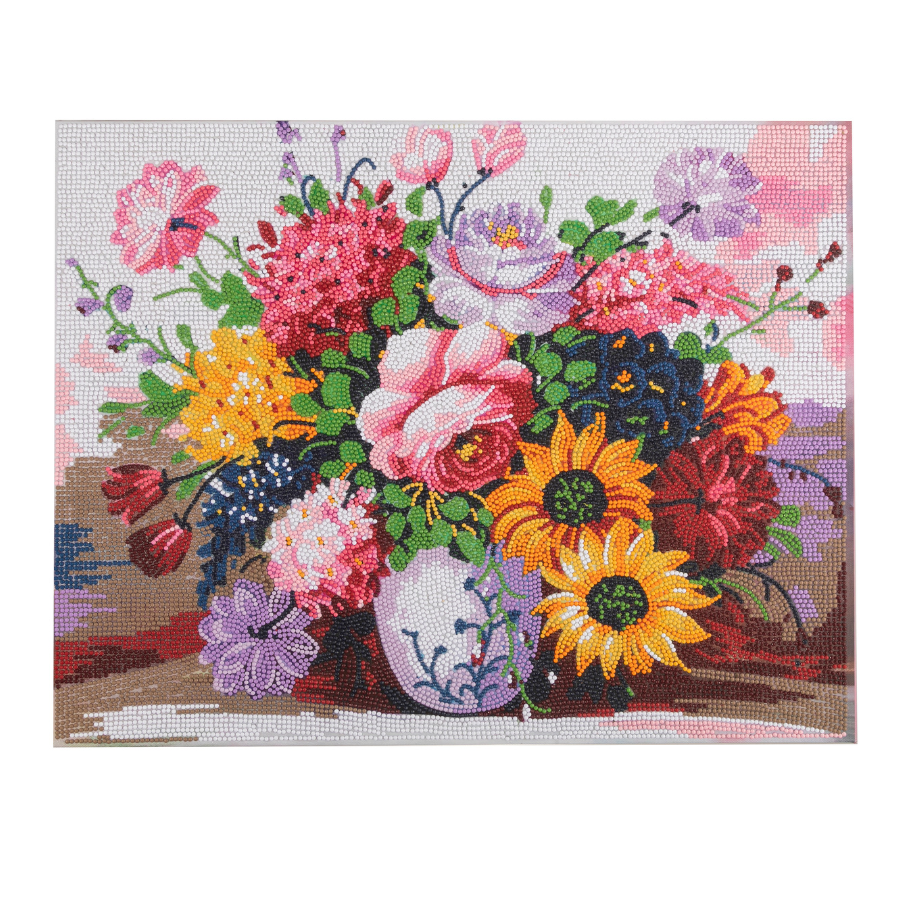 Elegant Blooms Crystal Art Framed Canvas Kit 50x40cm