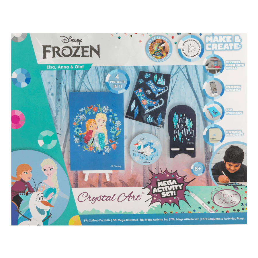 Elsa Anna Olaf Crystal Art Mega Activity Set Disney 6