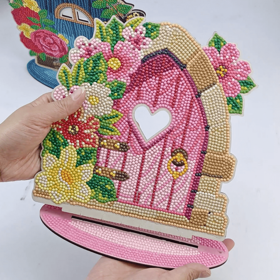 Fairy Doors Crystal Art Wooden Decoration
