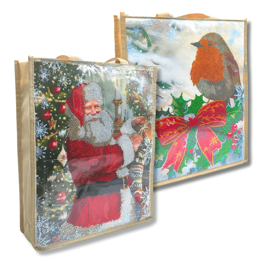 Festive Crystal Art Interchangeable Panel Shopping Bag 3