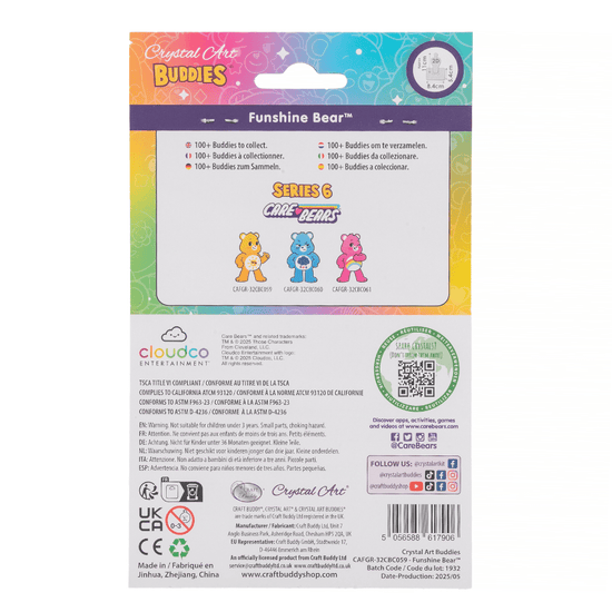 Funshine Bear Crystal Art Buddies Care Bears packback