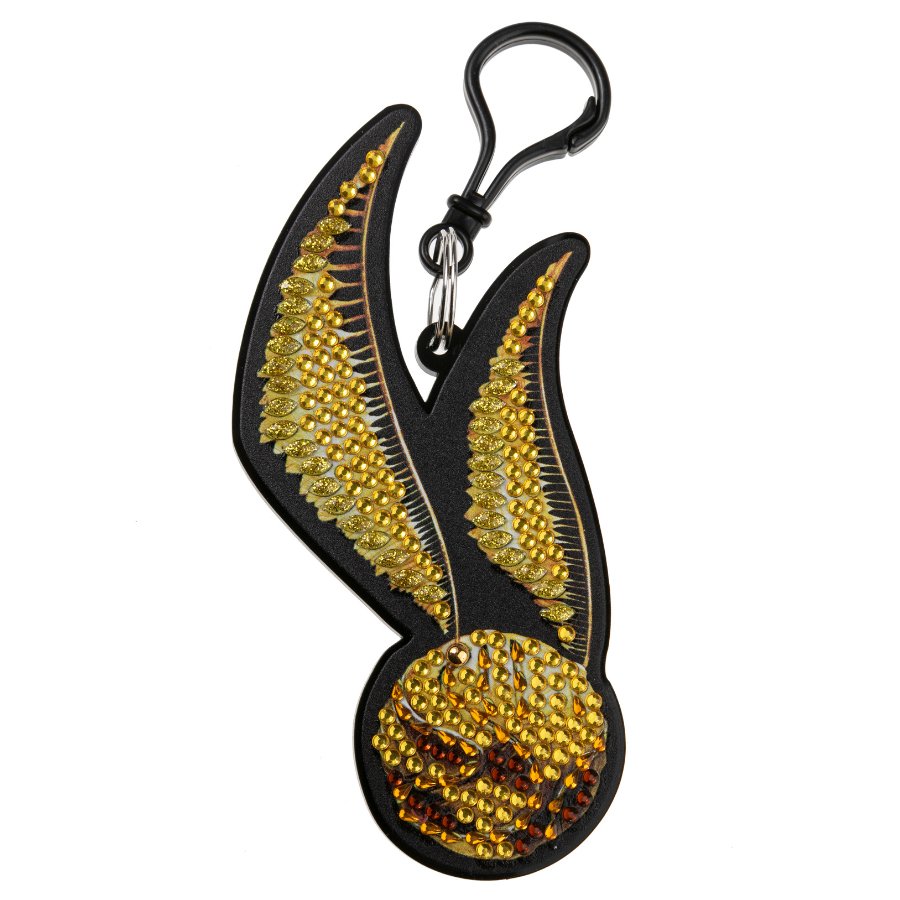 "Golden Snitch" Crystal Art Backpack Charm Kit Harry Potter Front
