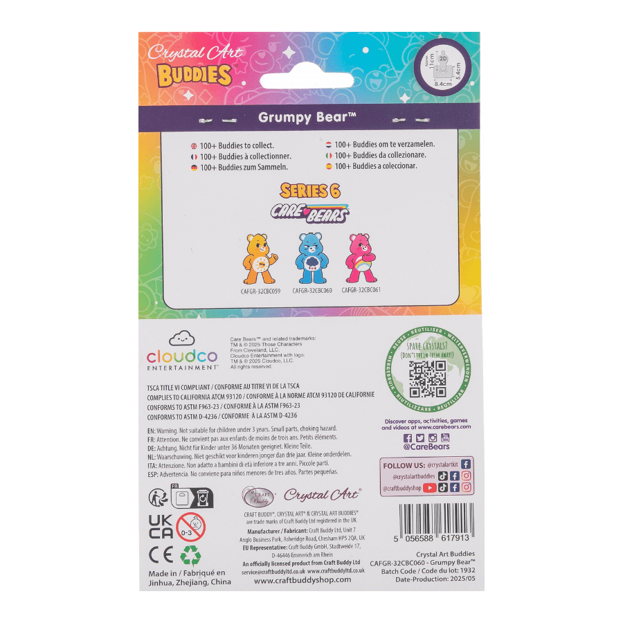 Grumpy Bear Crystal Art Buddies Care Bears packback
