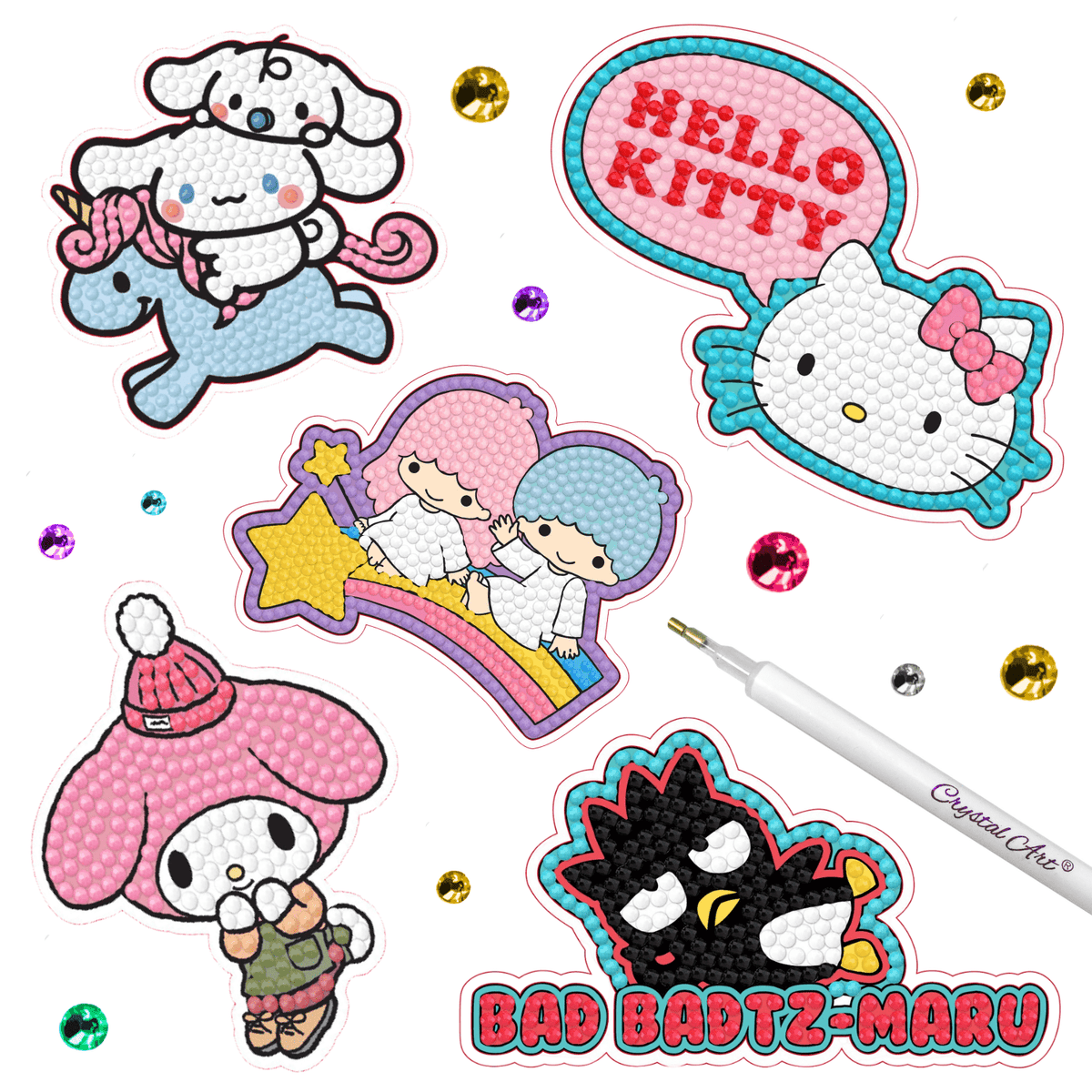 Hello Kitty And Friends Crystal Art Sticker Pack – Craft Buddy