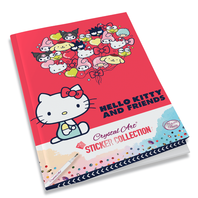 Hello Kitty And Friends Crystal Art Sticker Album - Starter Pack ...