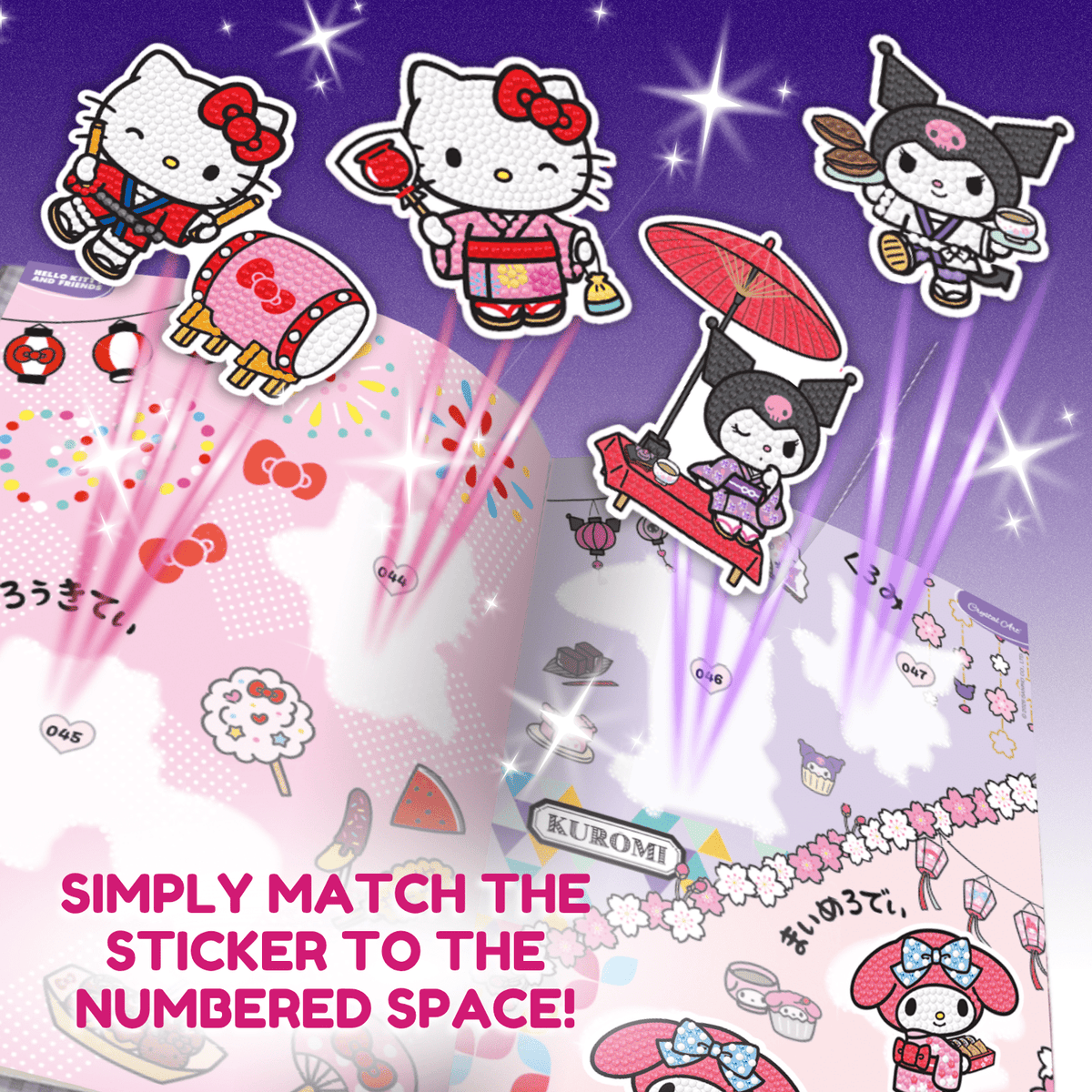 Hello Kitty And Friends Crystal Art Sticker Album - Starter Pack ...