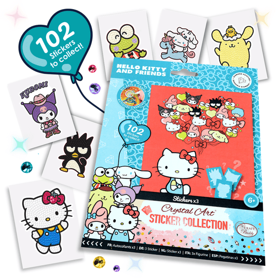 Hello Kitty And Friends Crystal Art Sticker Pack – Craft Buddy