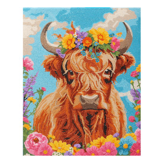 Highland Fun Crystal Art Framed Canvas Kit 40x50cm