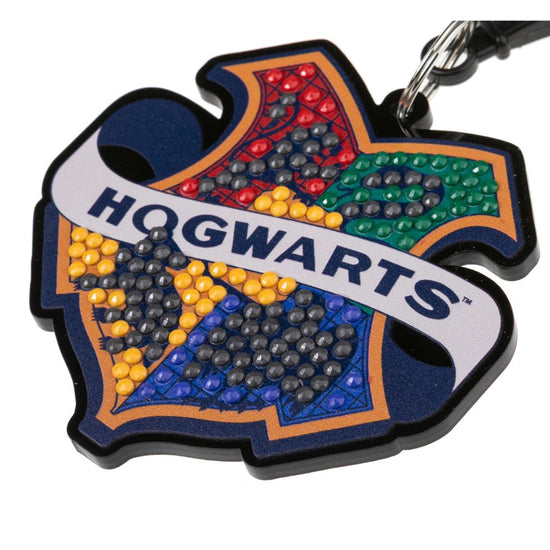 "Hogwarts Badge" Crystal Art Backpack Charm Kit Harry Potter Close Up