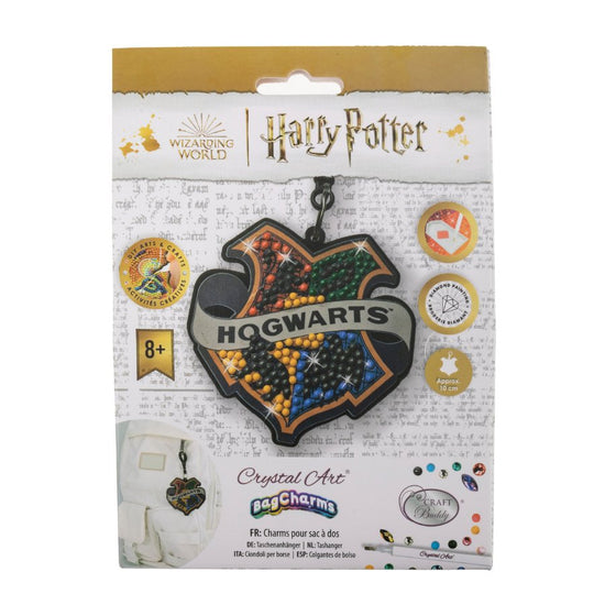 "Hogwarts Badge" Crystal Art Backpack Charm Kit Harry Potter Front Packaging
