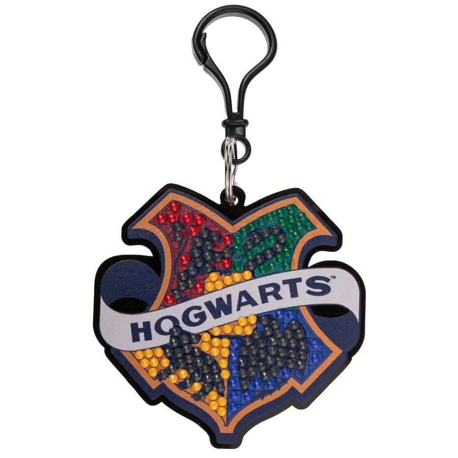 "Hogwarts Badge" Crystal Art Backpack Charm Kit Harry Potter Front