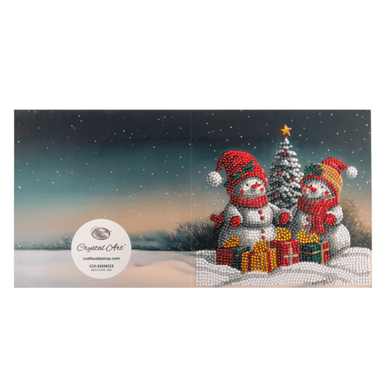 Holiday Smiles Crystal Art Card 18x18 card