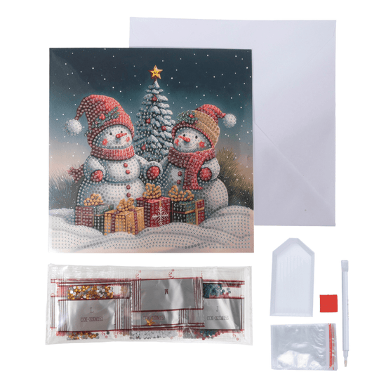 Holiday Smiles Crystal Art Card 18x18 contents