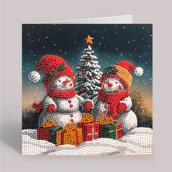 Holiday Smiles Crystal Art Card 18x18 finished