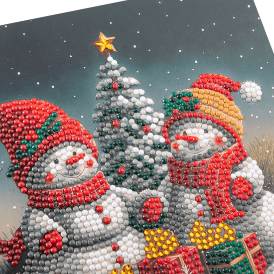 Holiday Smiles Crystal Art Card 18x18 gems