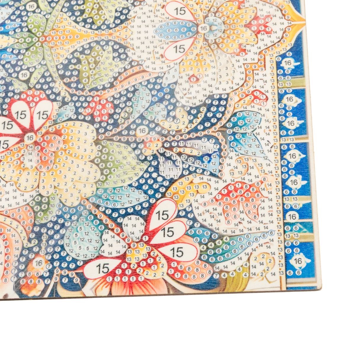 Kaleidoscope diamond art tray set of 2 close-up unfinished