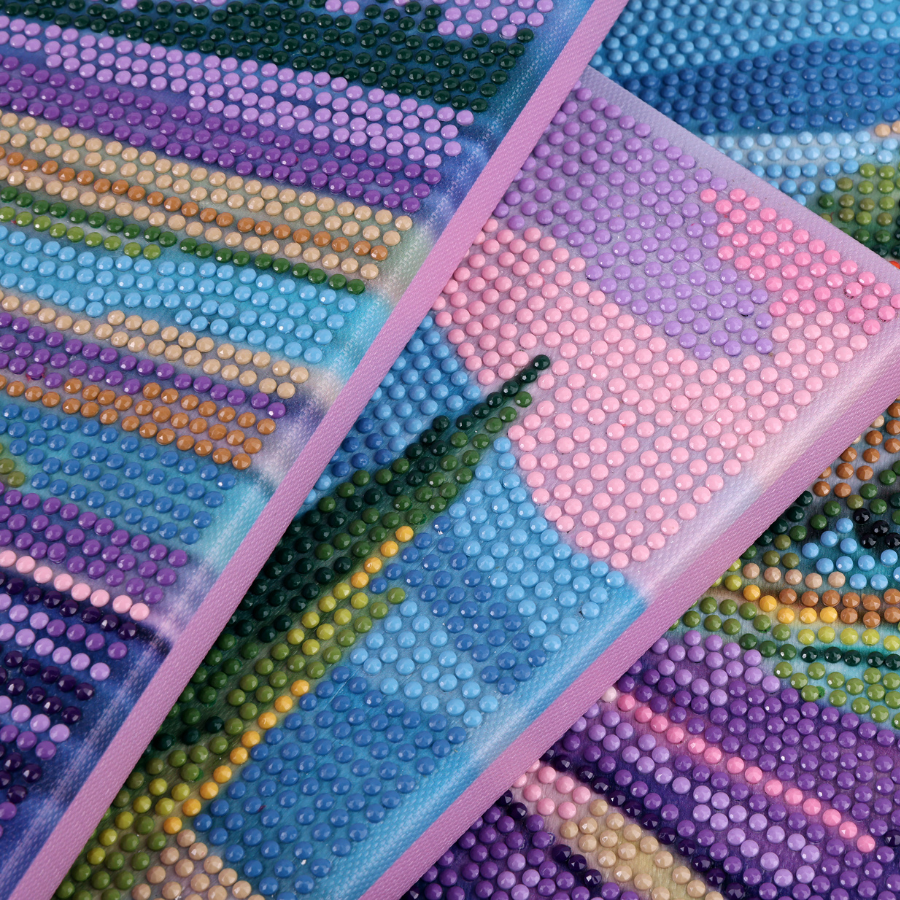 Lavender Valley Crystal Art Canvas Triptych