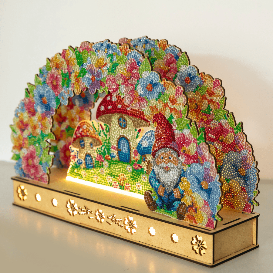 Light Up Floral Burst 3D Crystal Art LED Scene lit